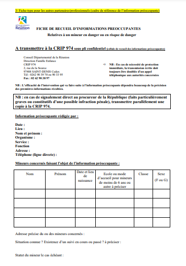 Protection de l enfance Repère Réseau Santé Professionnel